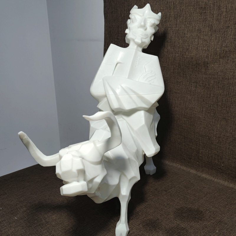 老人與牛雕塑模型3D打印
